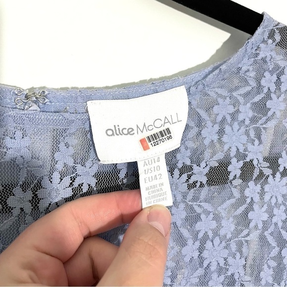 Alice McCall On + On Midi Dress Blue Lace Size 10 - Picture 9 of 11